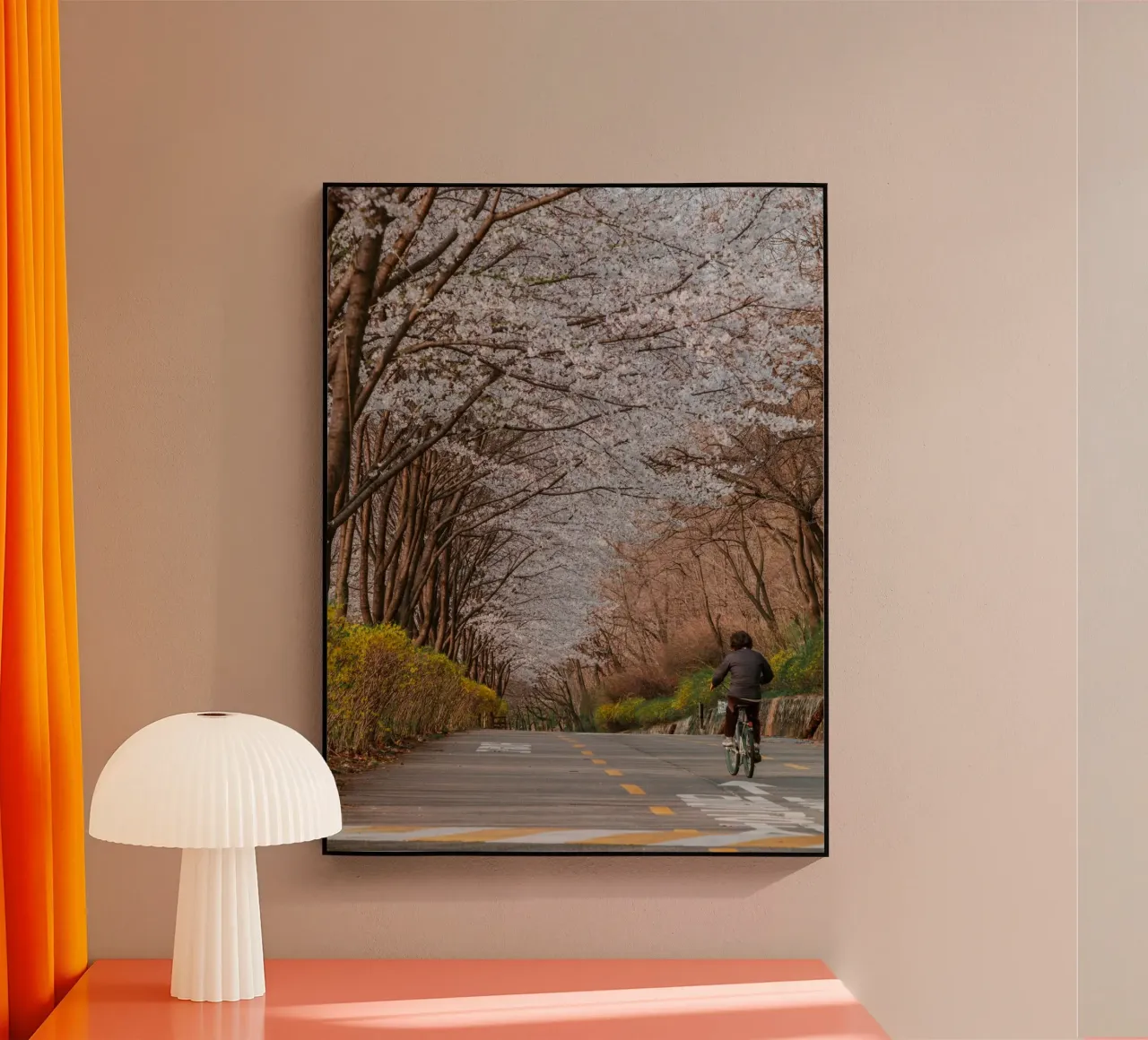 La strada dei ciliegi in fiore a Seul, Corea del Sud plexiglass da mbgraphx2