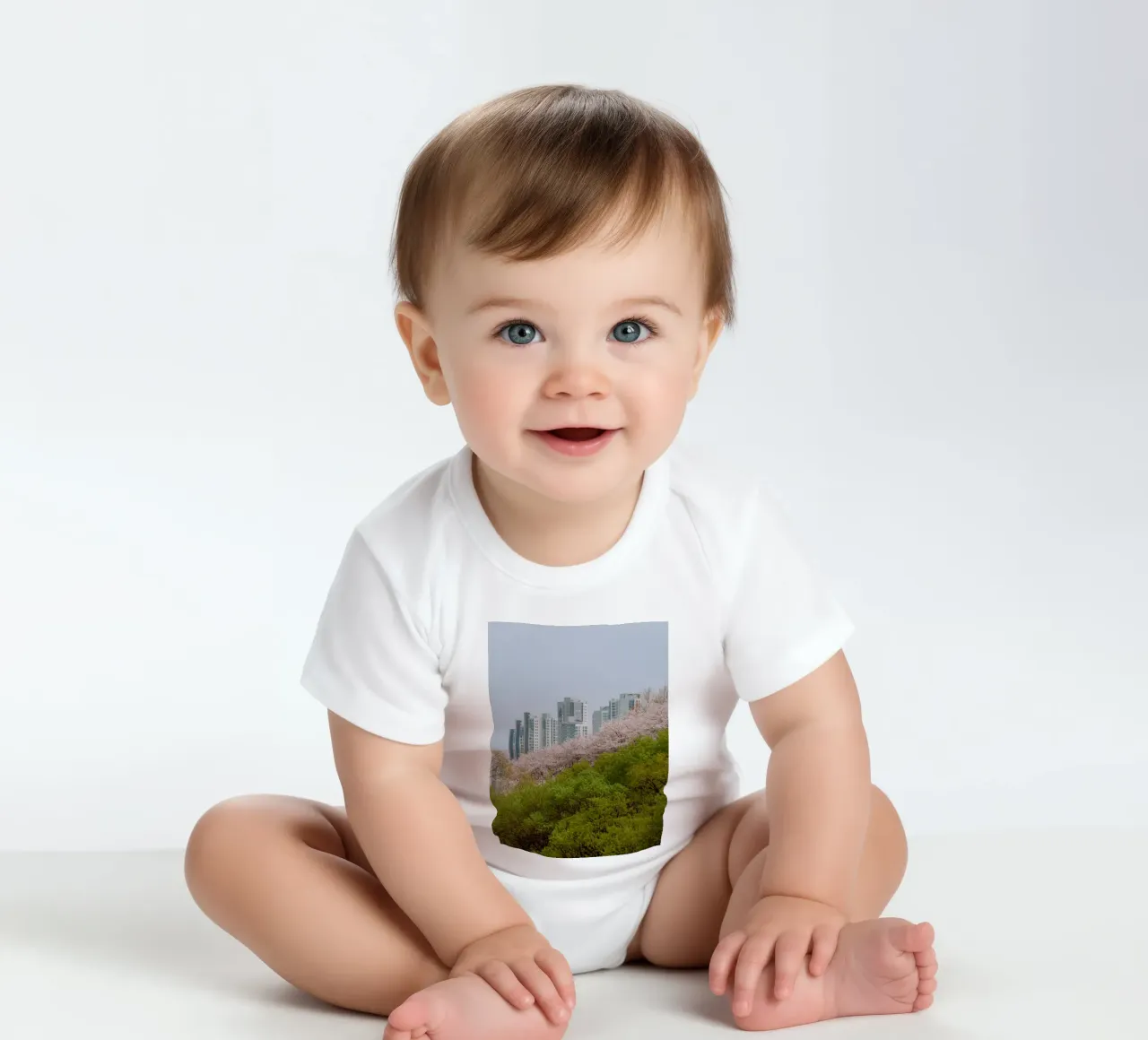 Strati di natura a Seul, Corea del Sud body neonato maniche corte da mbgraphx2