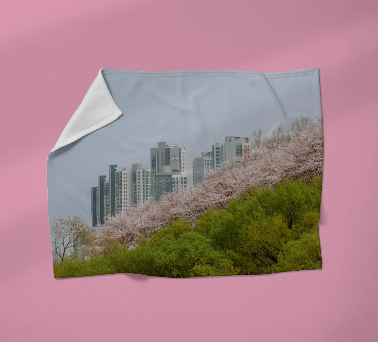 Strati di natura a Seul, Corea del Sud coperta in pile da mbgraphx2