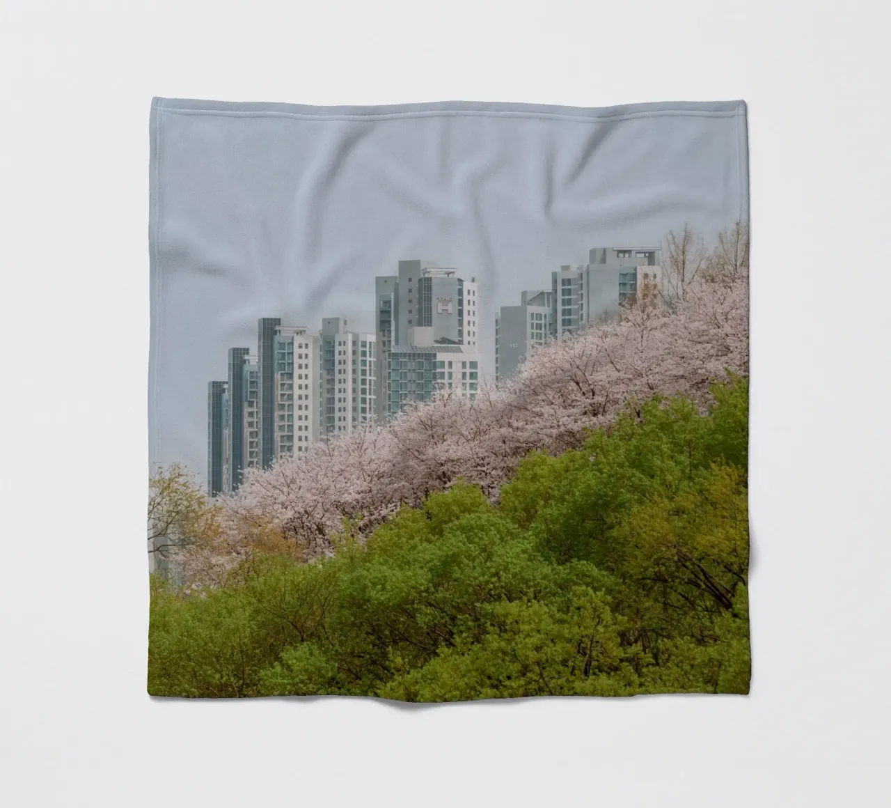 Strati di natura a Seul, Corea del Sud coperta in pile da mbgraphx2