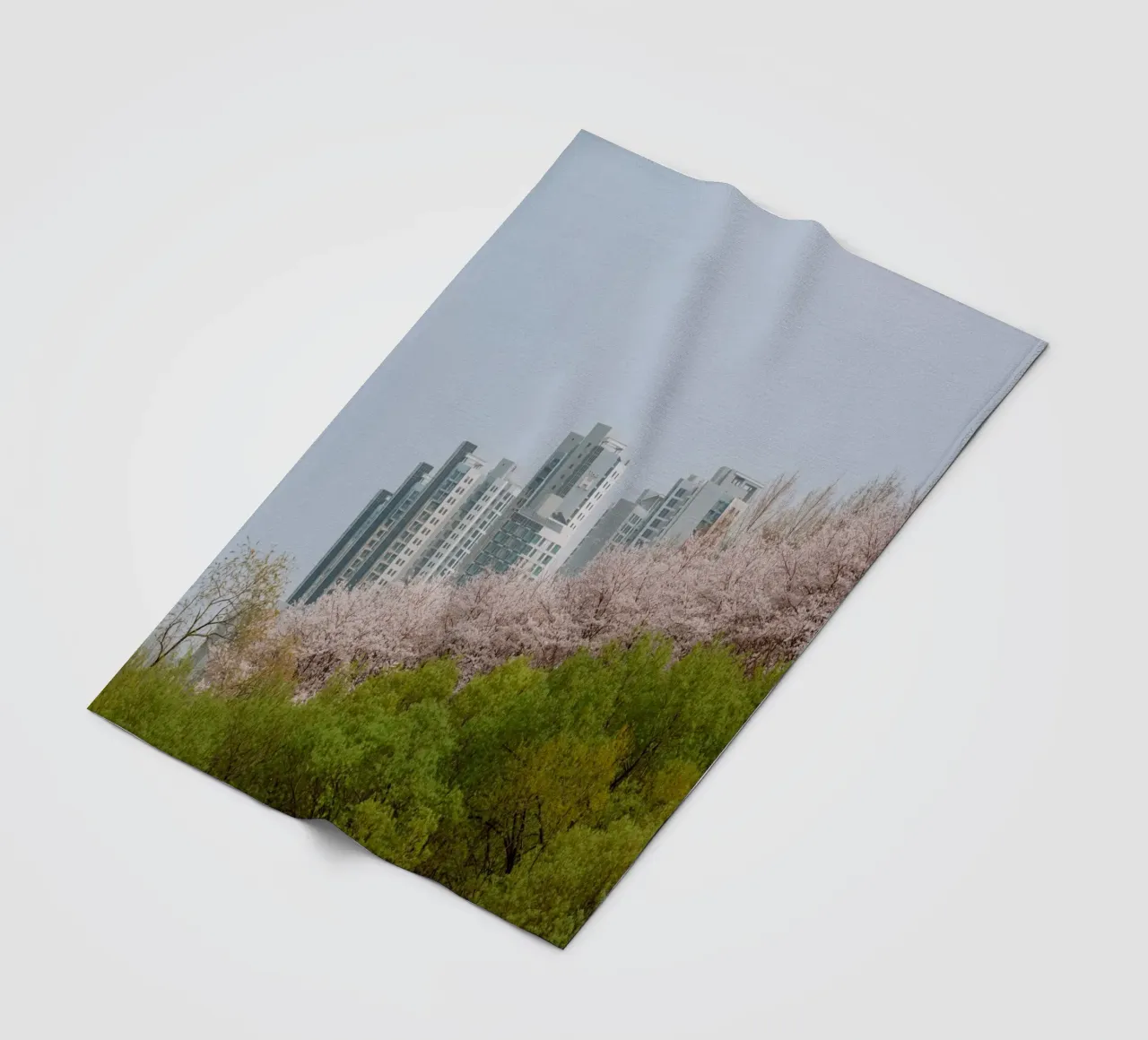 Strati di natura a Seul, Corea del Sud coperta in pile da mbgraphx2