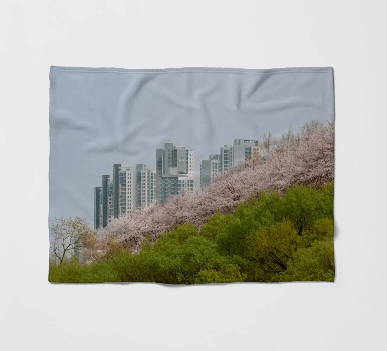 Strati di natura a Seul, Corea del Sud coperta in pile da mbgraphx2