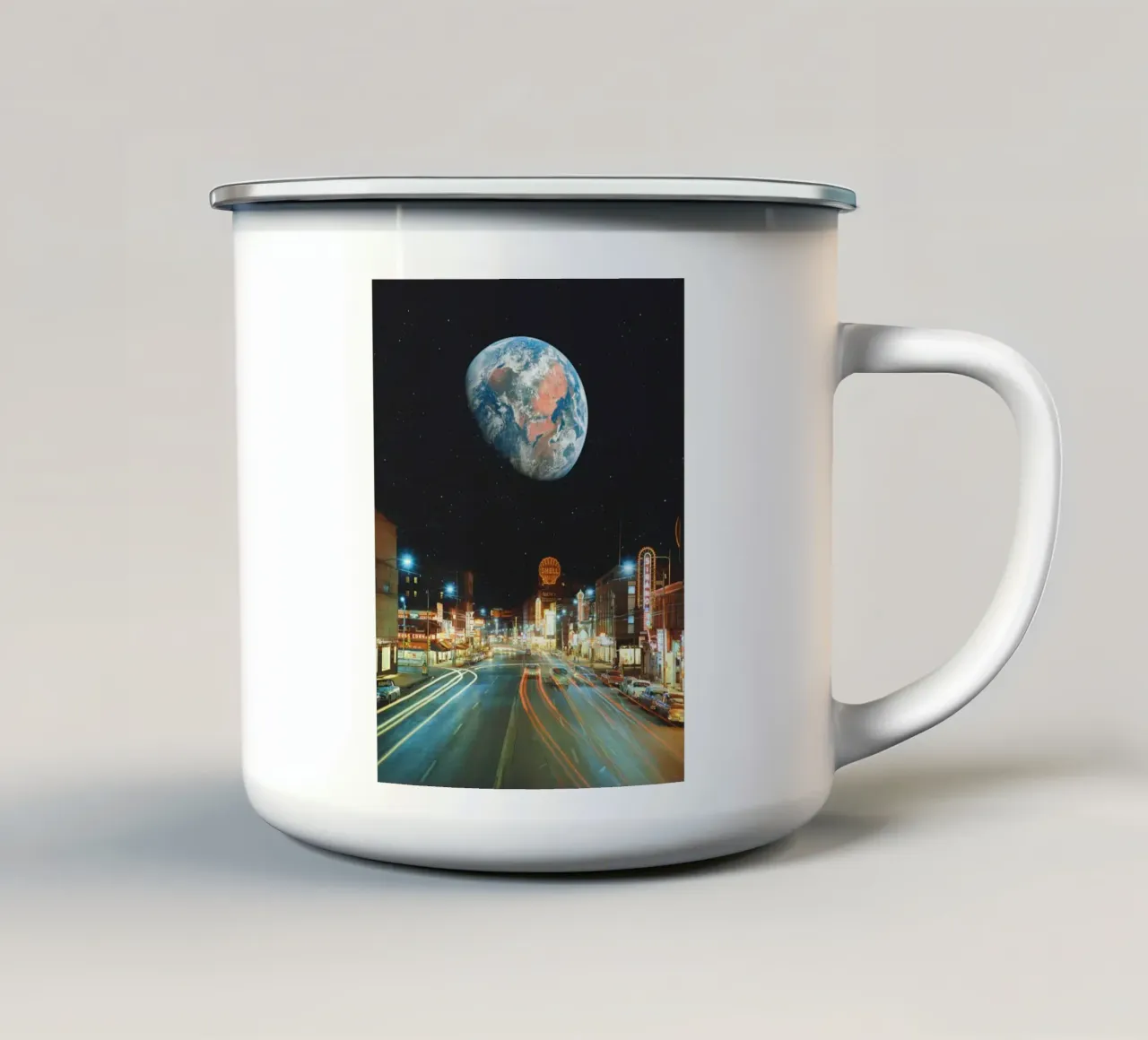 Cavalcata notturna tazza in smalto da Dapidoka