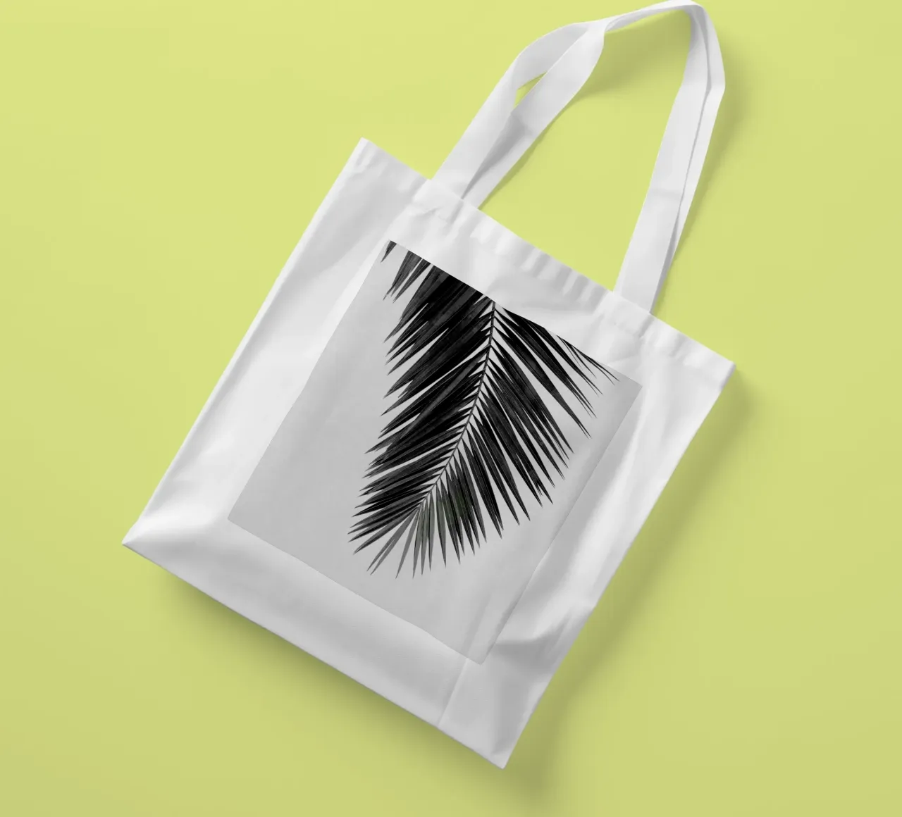 Foglia di palma in bianco e nero I borsa in juta da Orara Studio