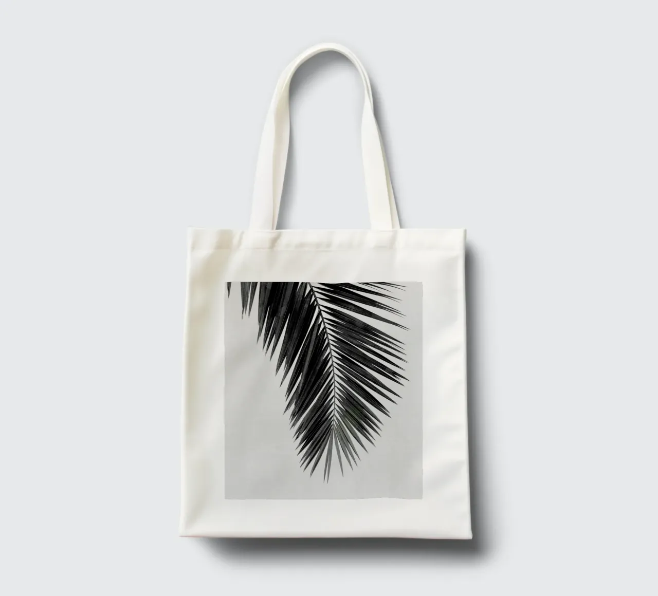 Foglia di palma in bianco e nero I borsa in juta da Orara Studio