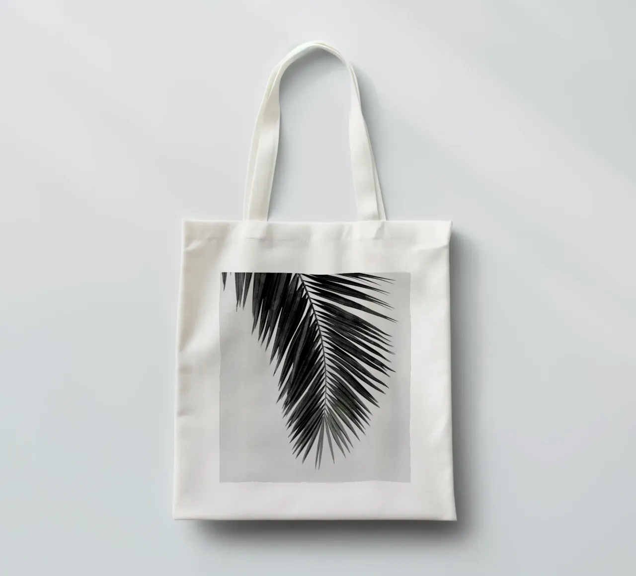 Foglia di palma in bianco e nero I borsa in juta da Orara Studio