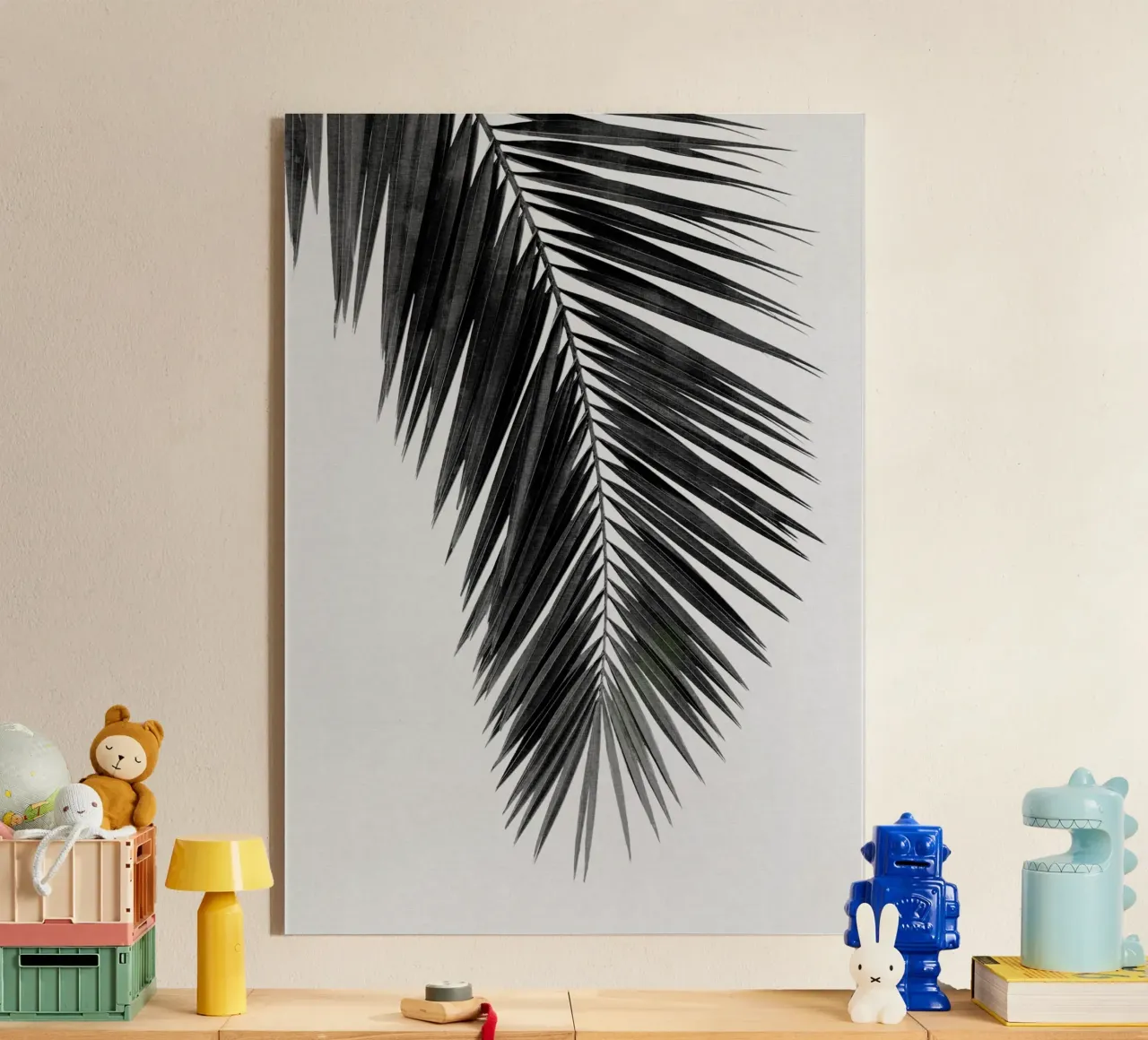 Foglia di palma in bianco e nero I plexiglass da Orara Studio