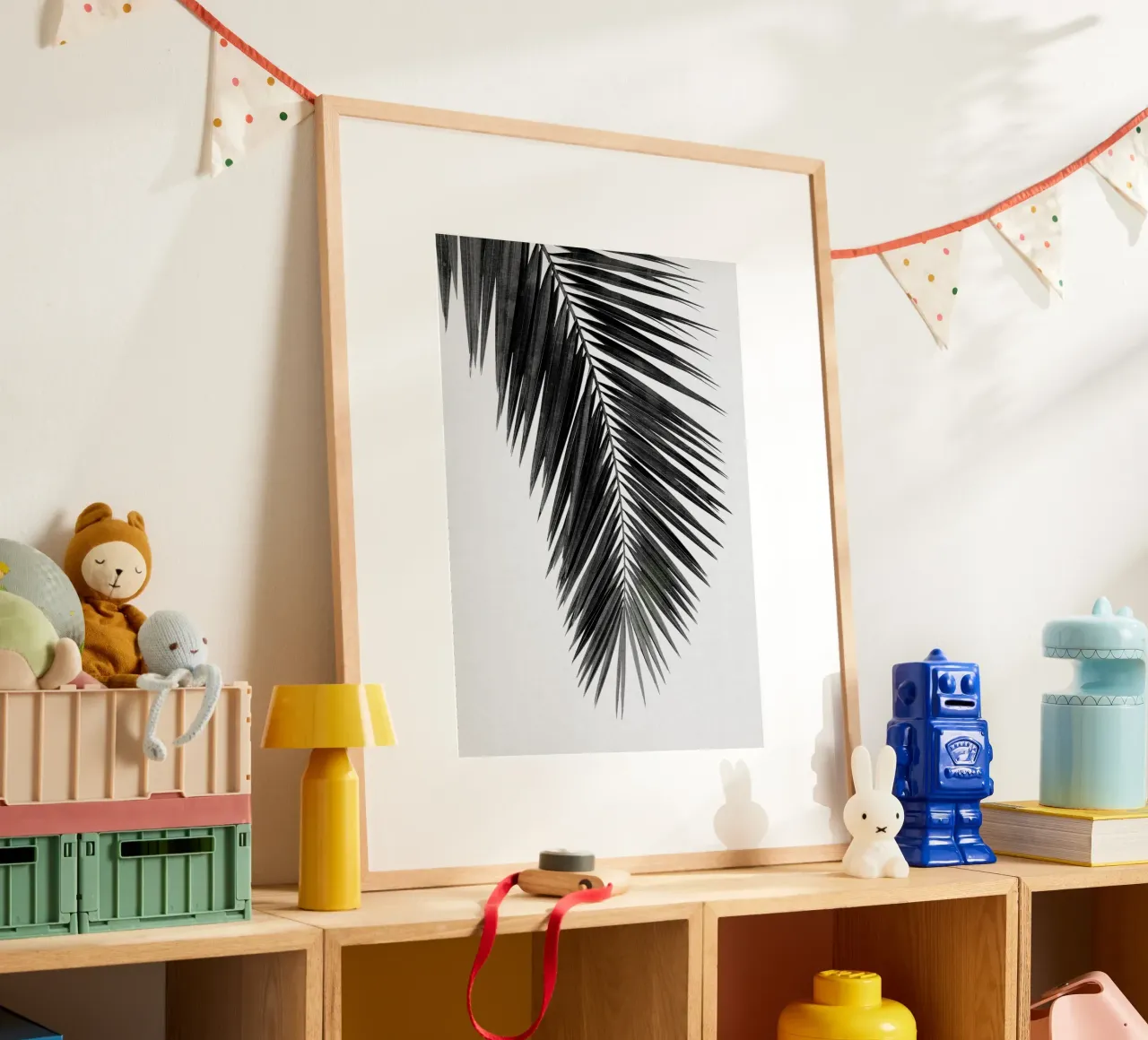 Foglia di palma in bianco e nero I poster da Orara Studio