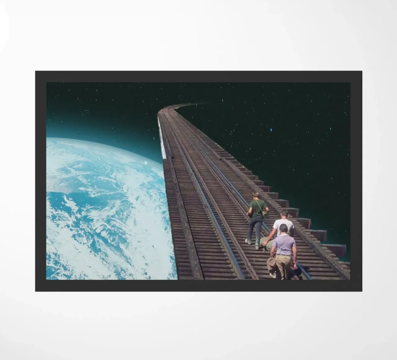 This train terminates here doormat by Dapidoka