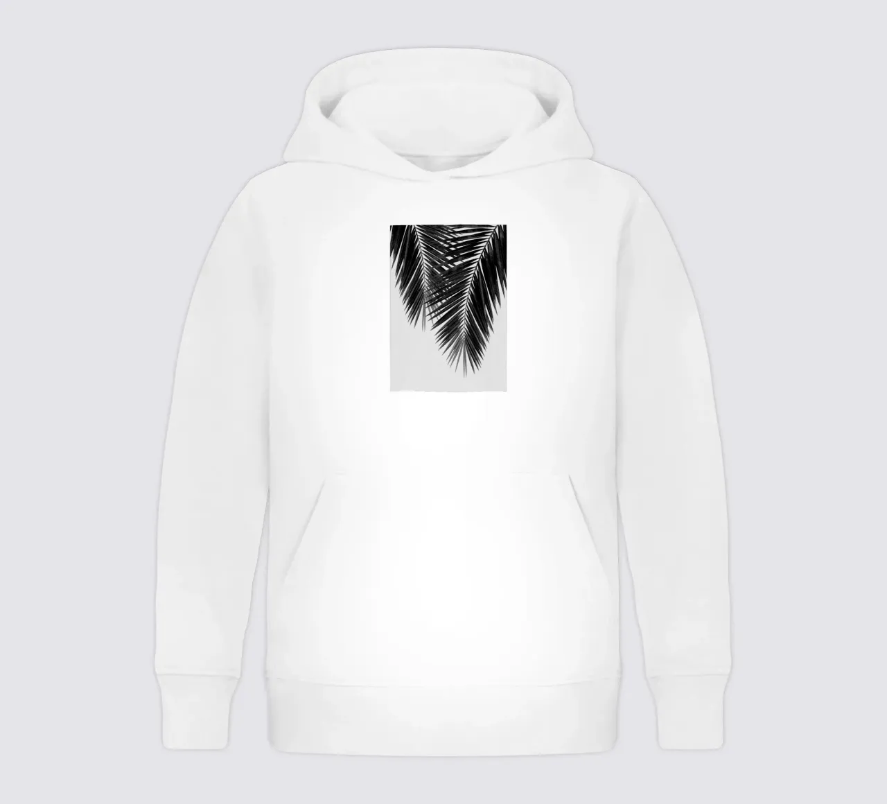 Foglia di palma in bianco e nero II felpa bambino con cappuccio da Orara Studio