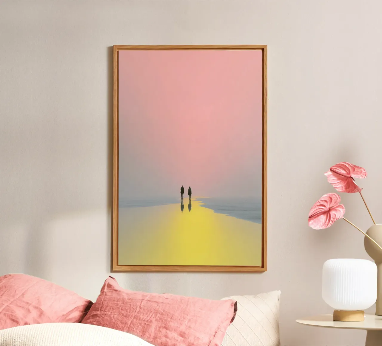 Blush Horizon, Lemon Path alluminio dibond da Tinyverse Studio