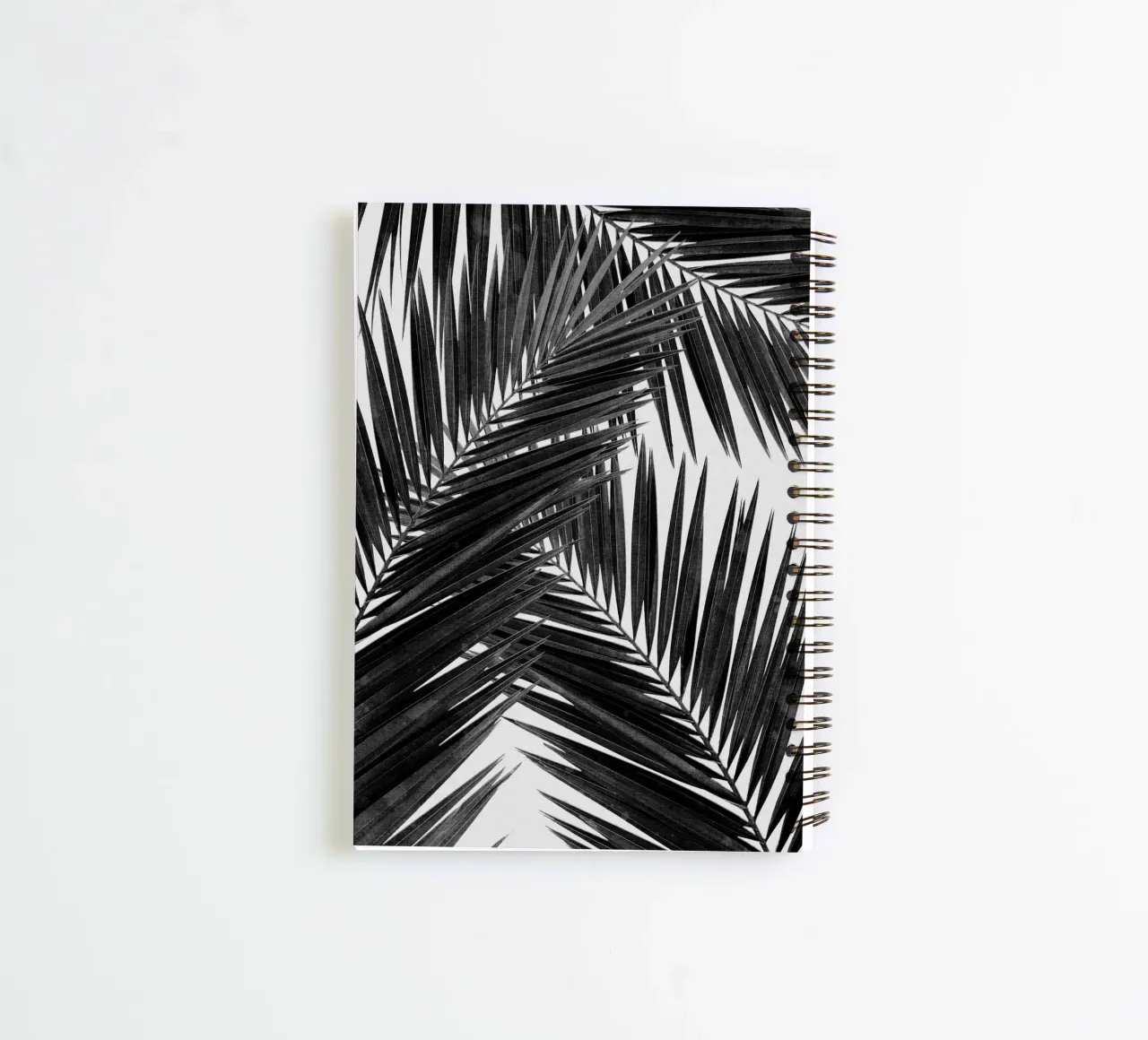 Palm Leaf Black & White III spiral notebook by Orara Studio