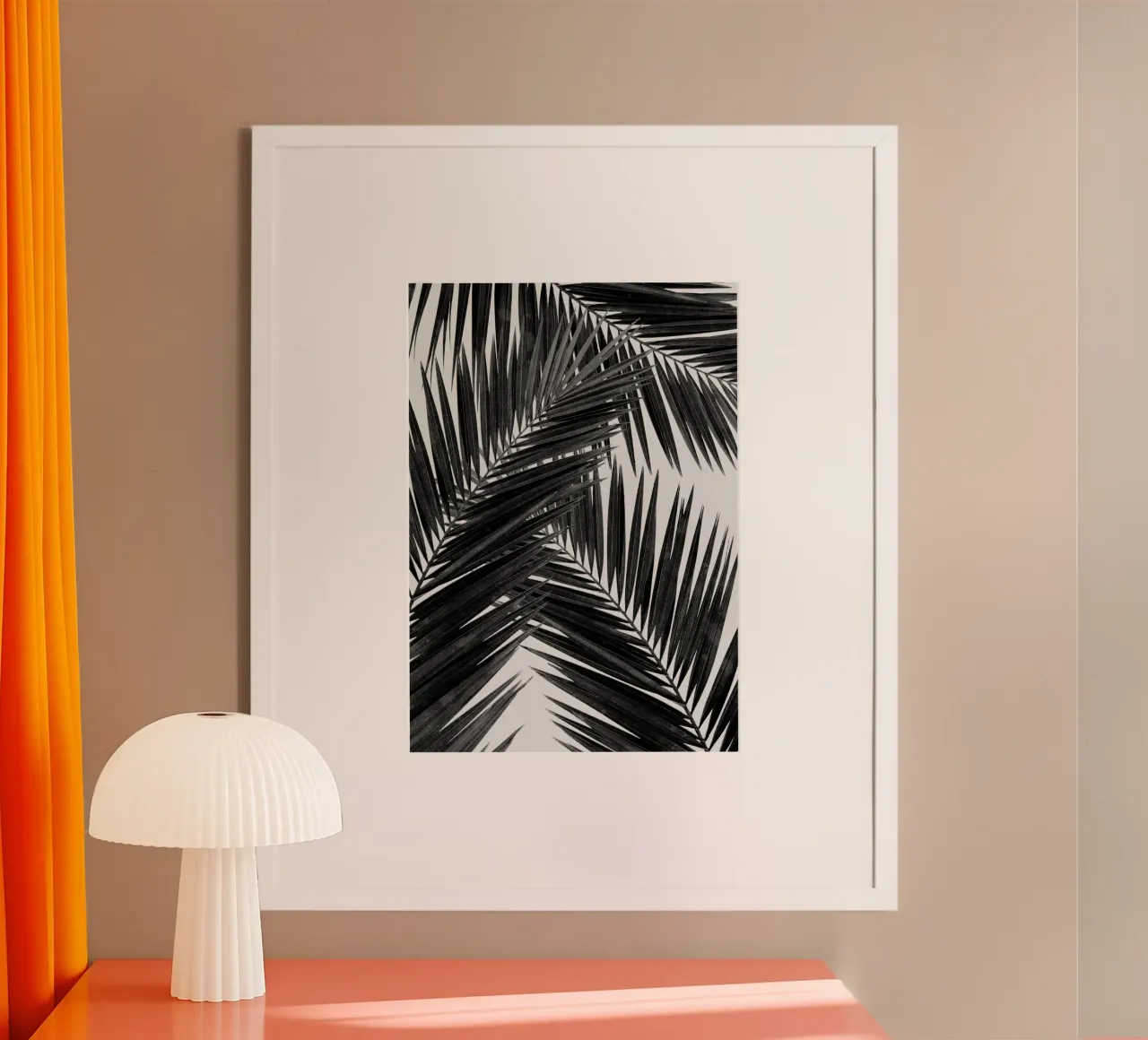Foglia di palma in bianco e nero III carta hahnemühle da Orara Studio