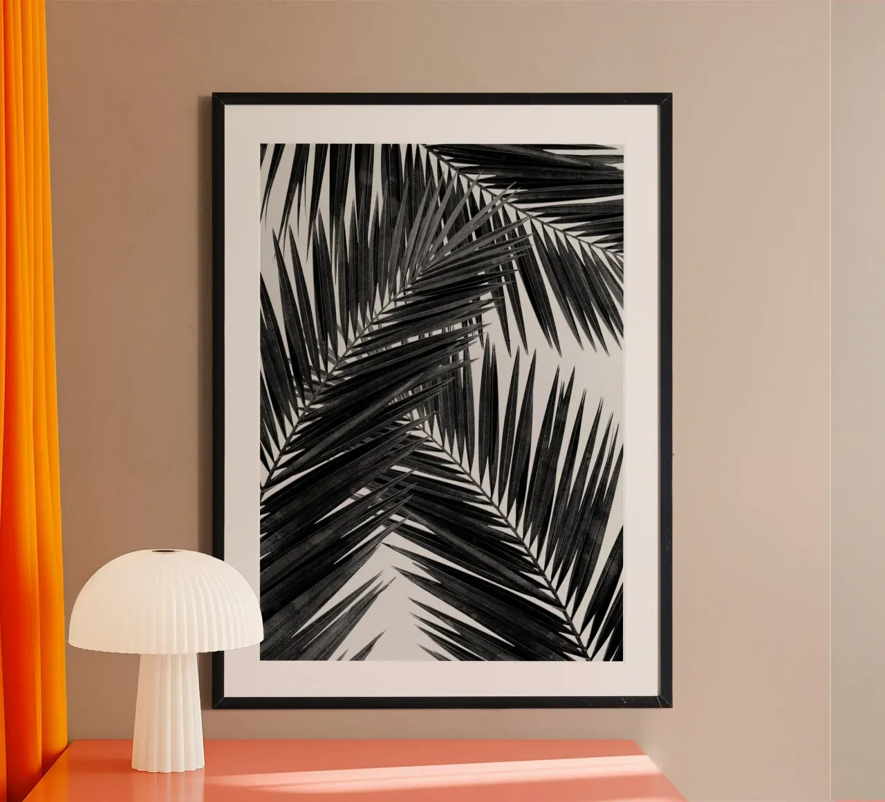 Foglia di palma in bianco e nero III poster da Orara Studio