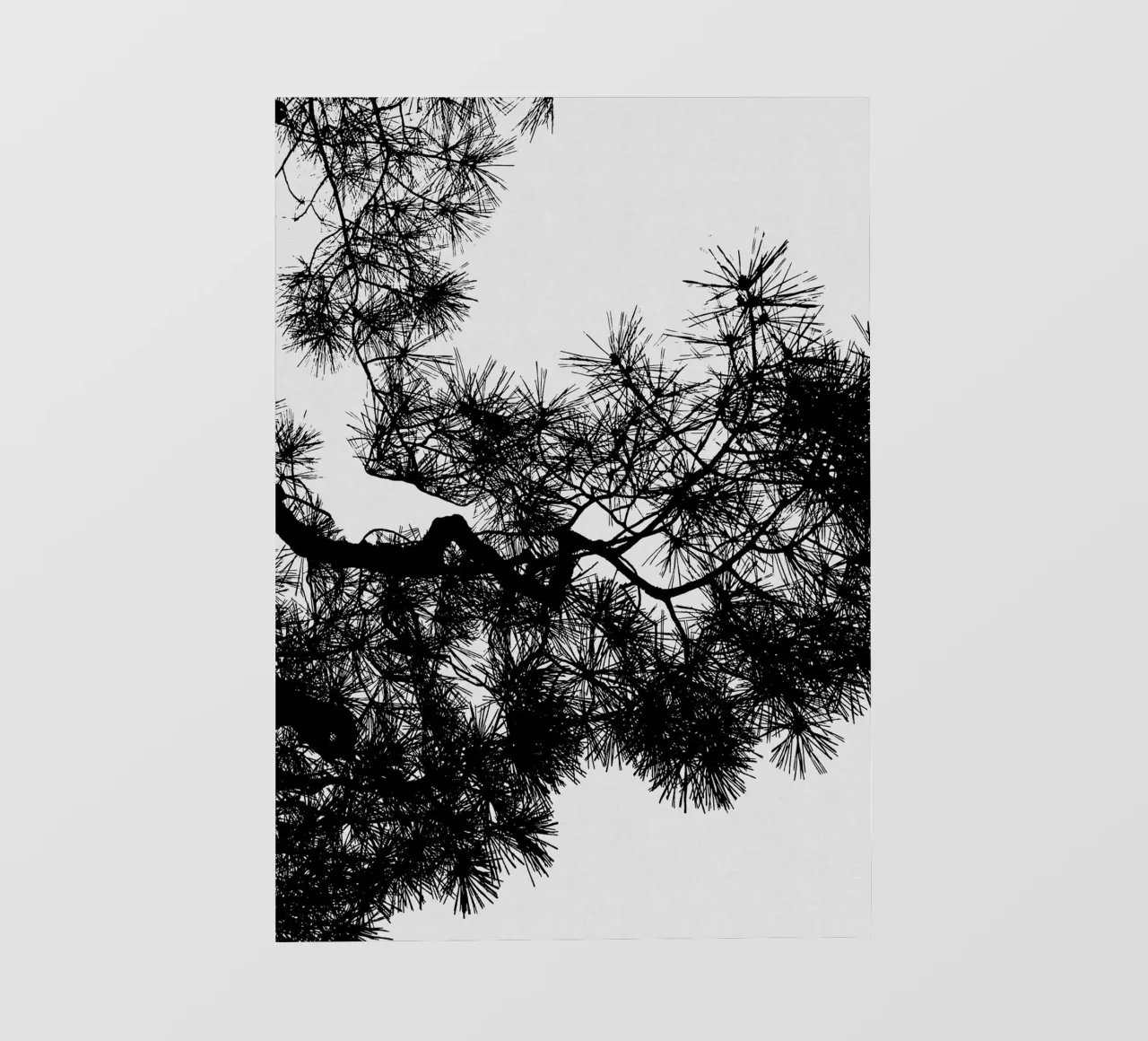 Albero di pino in bianco e nero telo in pvc da Orara Studio