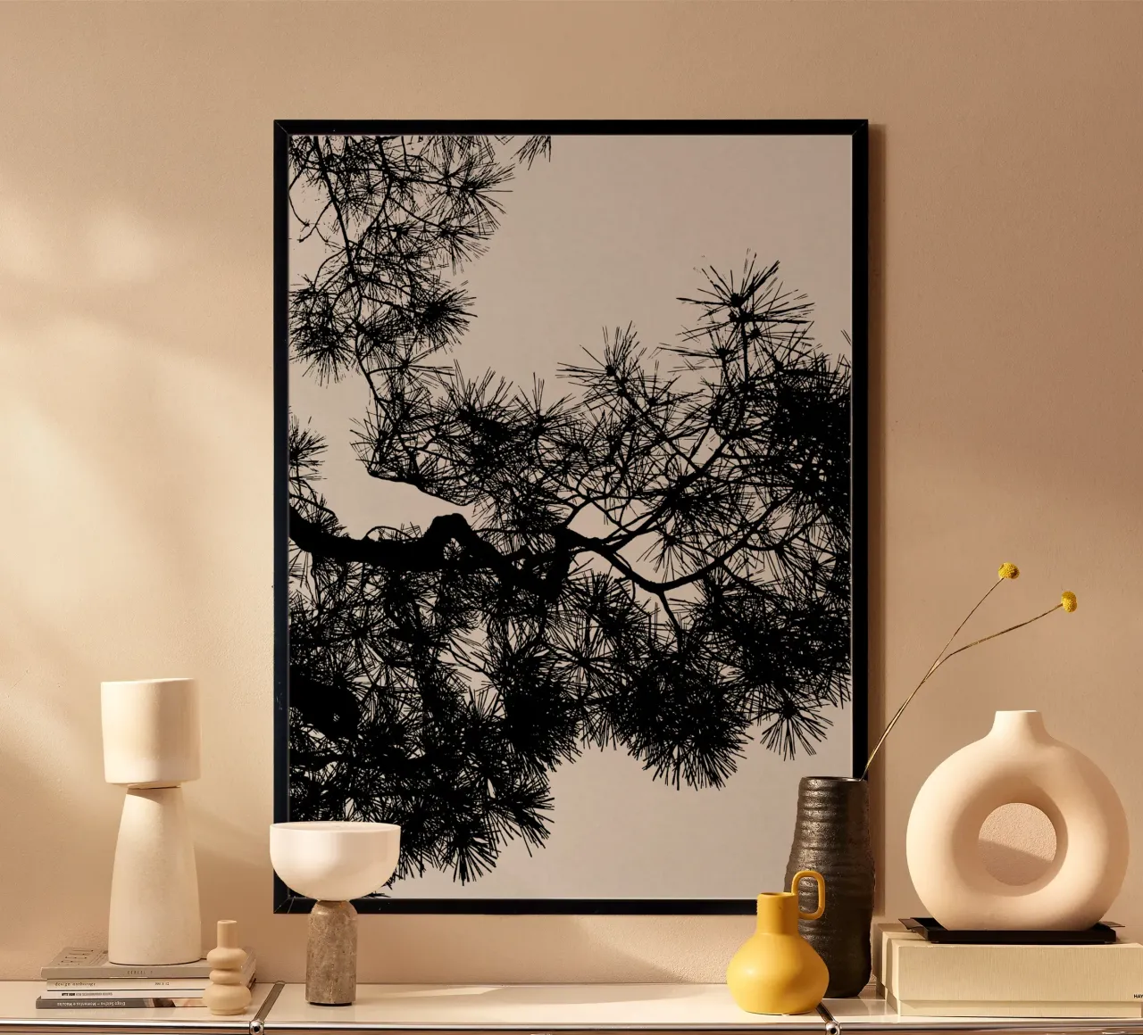 Albero di pino in bianco e nero carta hahnemühle da Orara Studio