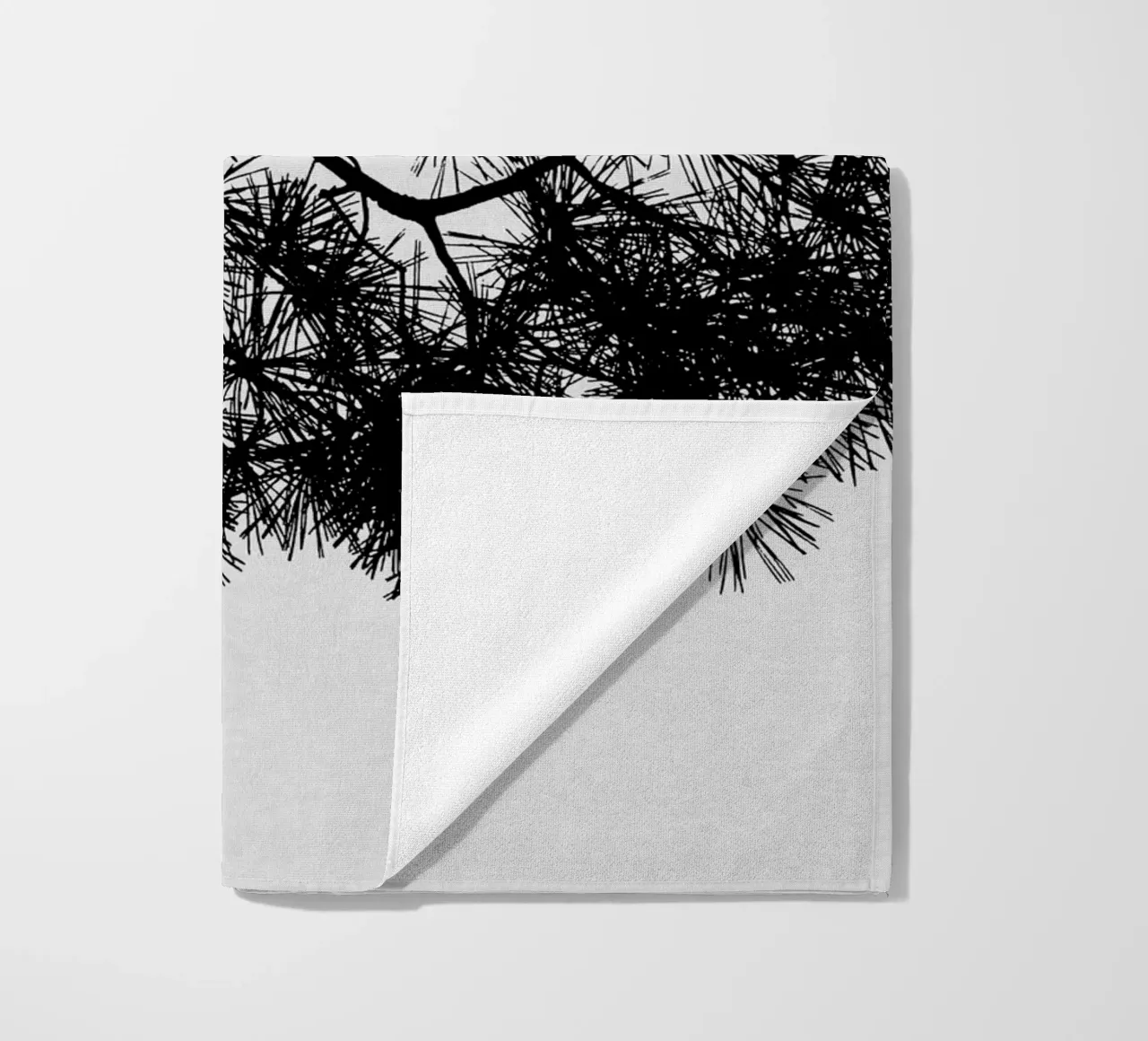 Albero di pino in bianco e nero telo mare da Orara Studio