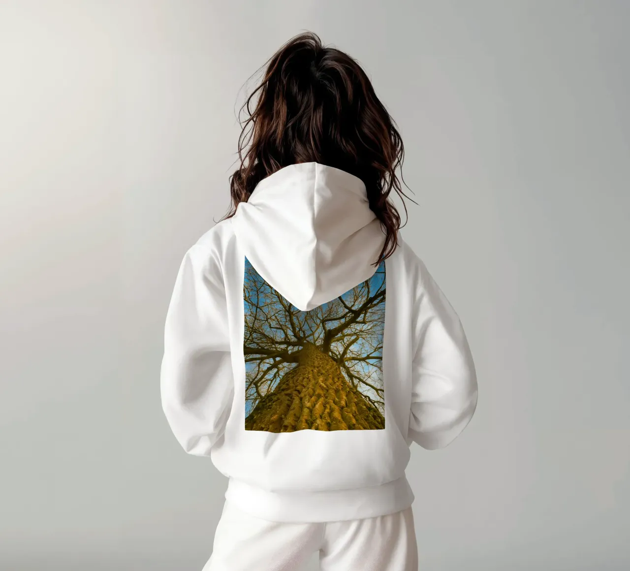 albero alto con rami secchi felpa con cappuccio da PASMING