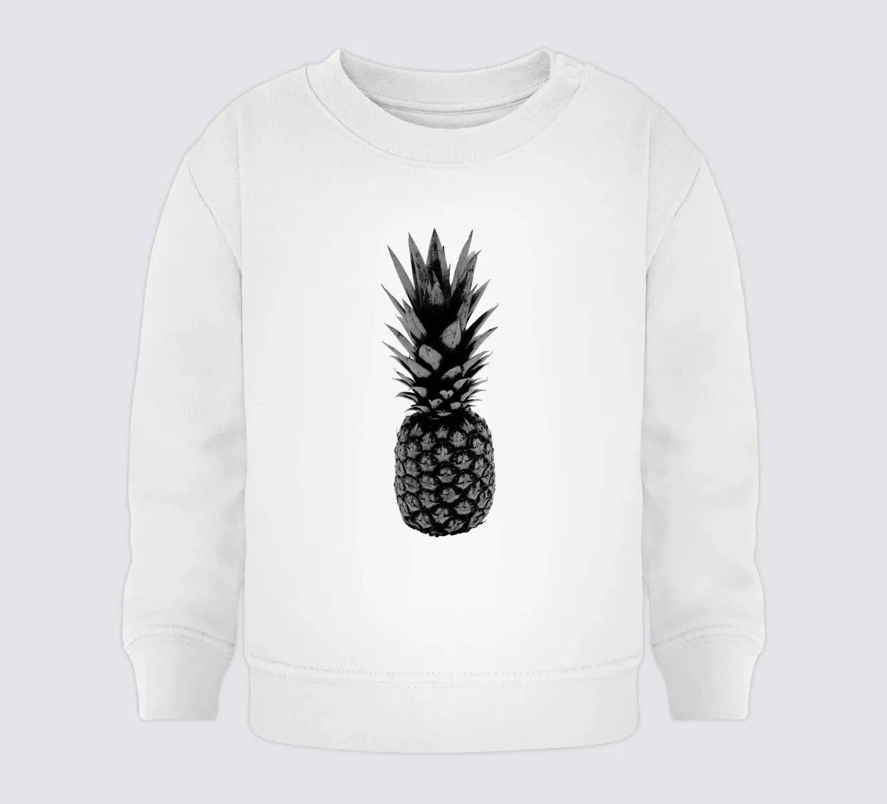 Ananas in bianco e nero felpa neonato da Orara Studio