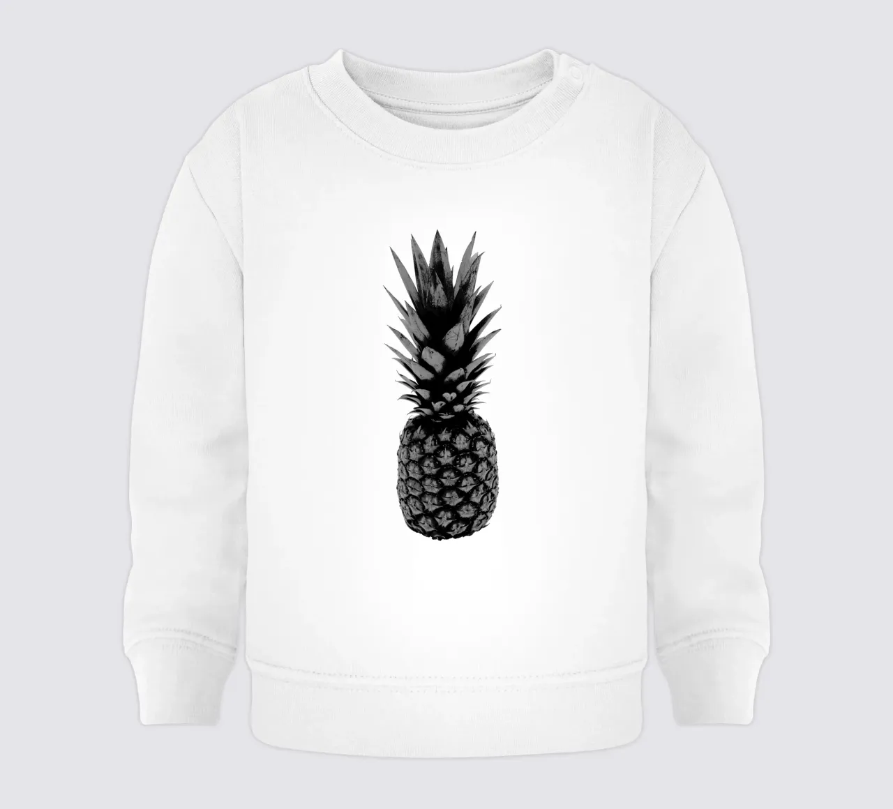 Ananas in bianco e nero felpa neonato da Orara Studio