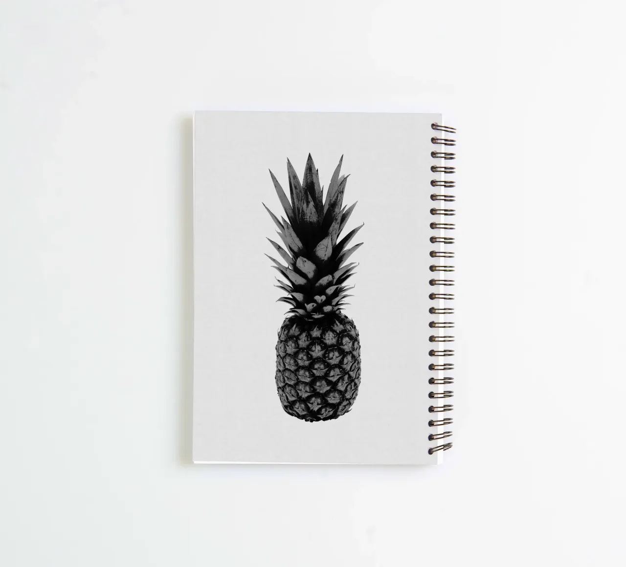 Ananas noir et blanc carnet à spirale de Orara Studio
