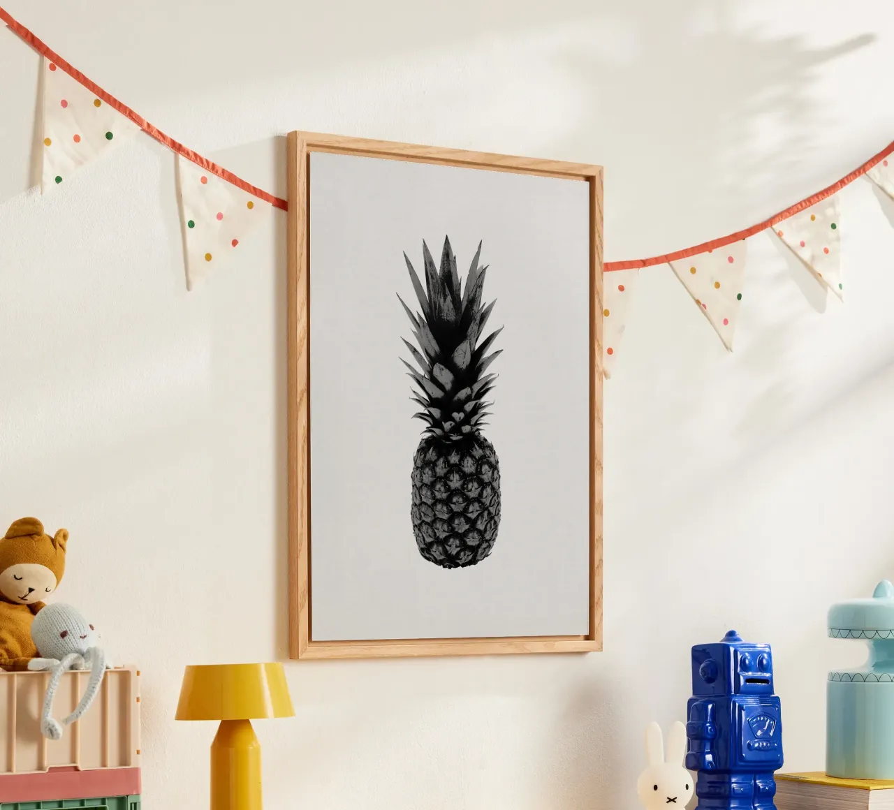 Ananas in bianco e nero plexiglass da Orara Studio