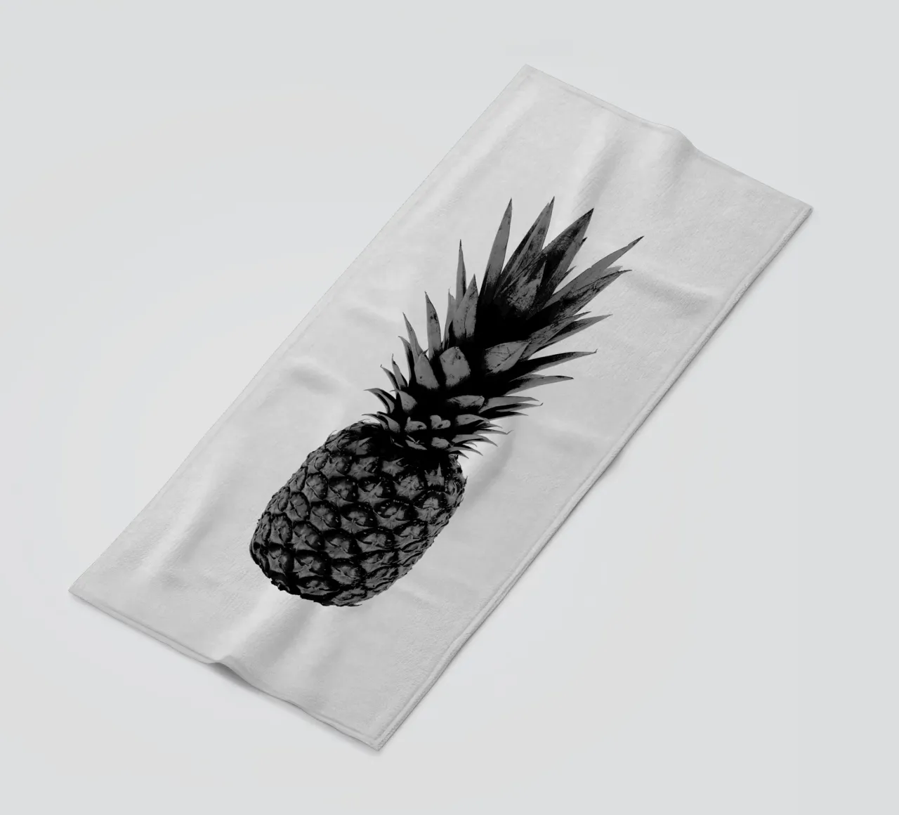 Ananas in bianco e nero telo mare da Orara Studio