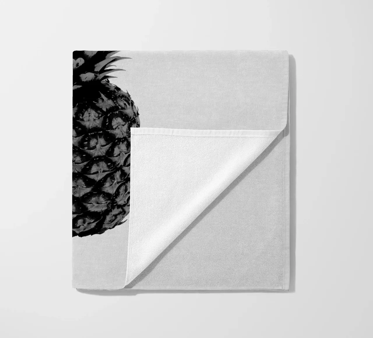 Ananas in bianco e nero telo mare da Orara Studio
