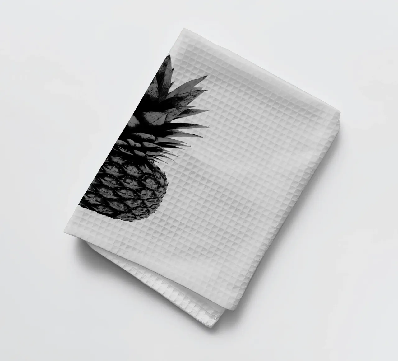Ananas in bianco e nero canovaccio da cucina da Orara Studio