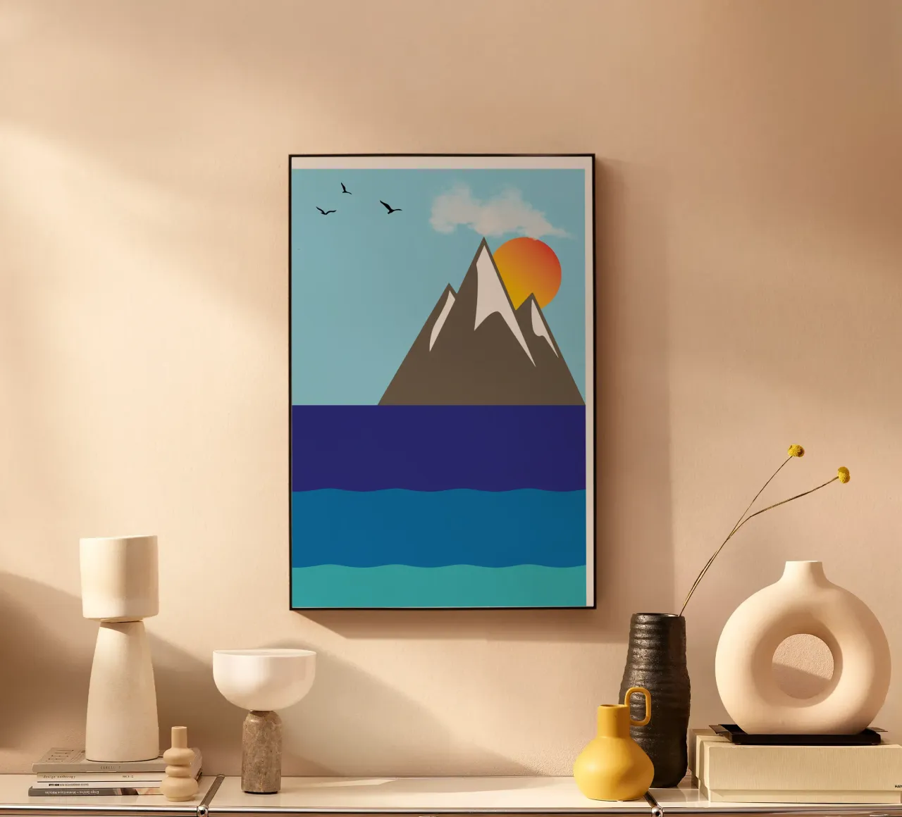 la montagna e il mare plexiglass da boeboe