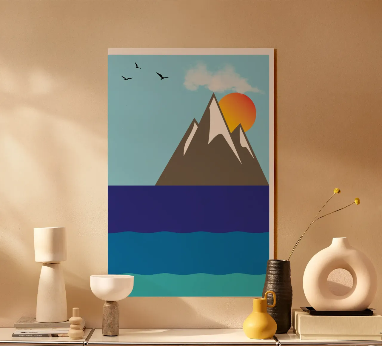 la montagna e il mare plexiglass da boeboe