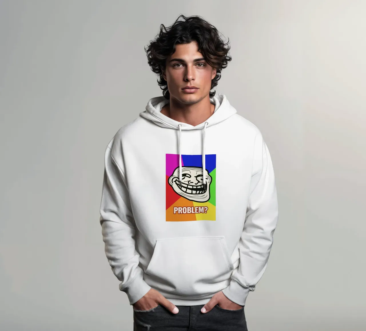 problema faccia buffa felpa con cappuccio da boeboe