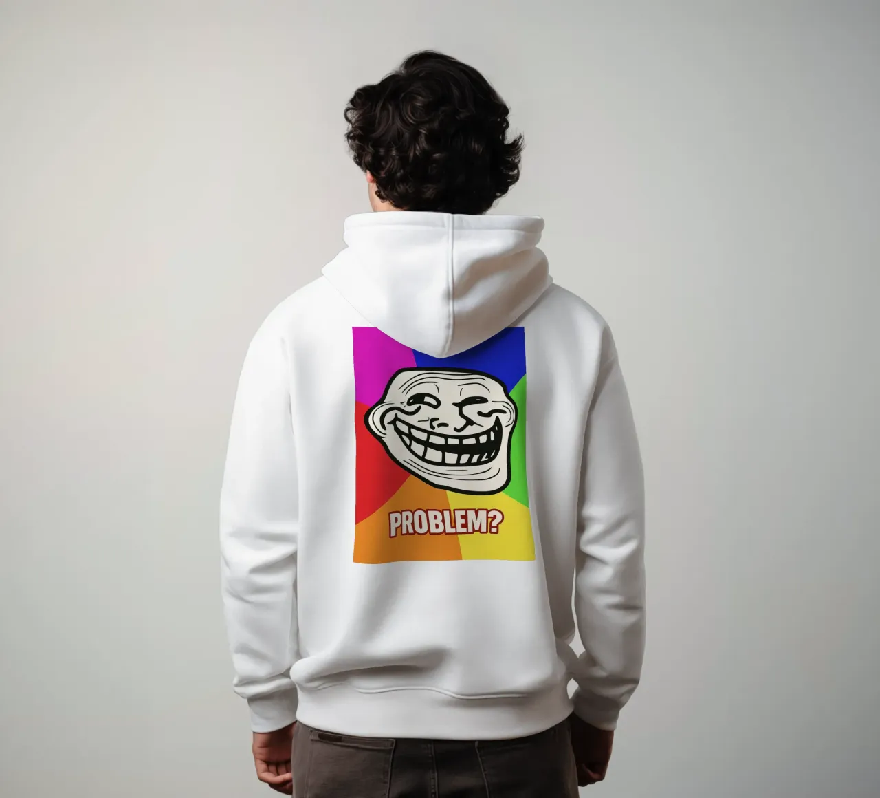 problema faccia buffa felpa con cappuccio da boeboe