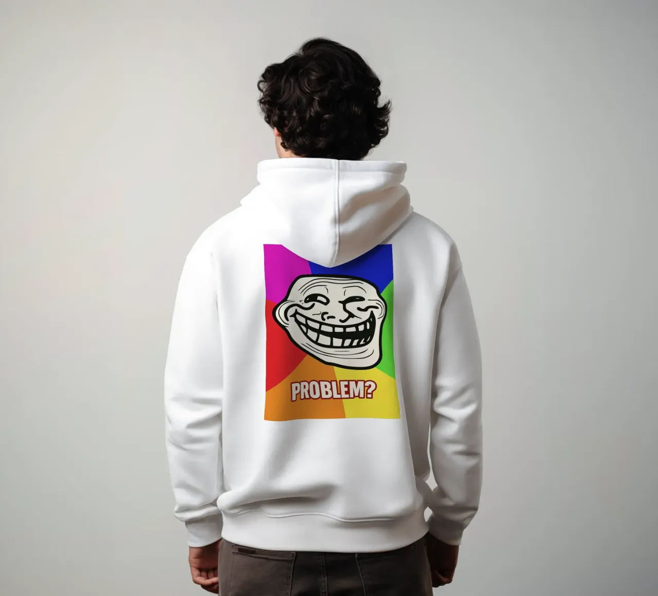 problema faccia buffa felpa con cappuccio da boeboe