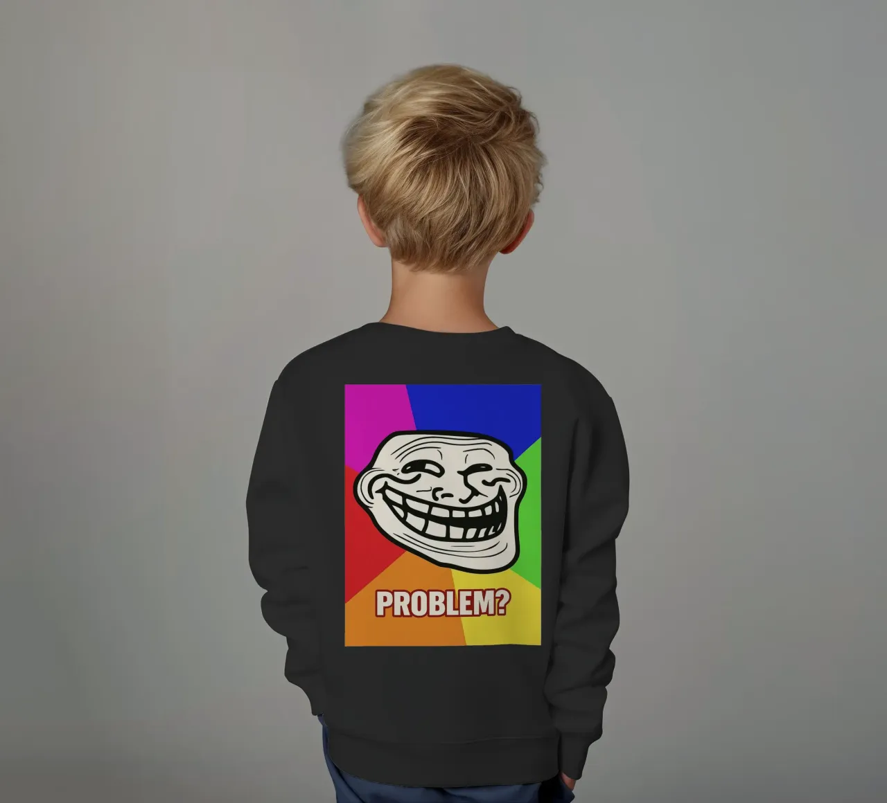 problema faccia buffa felpa bambino da boeboe