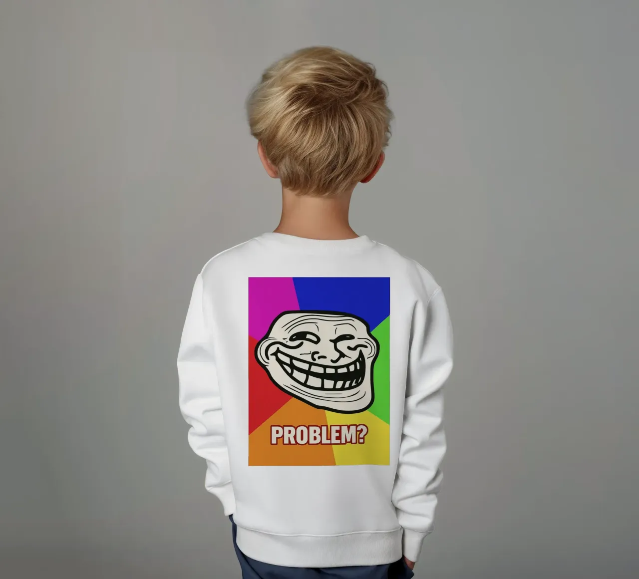 problema faccia buffa felpa bambino da boeboe