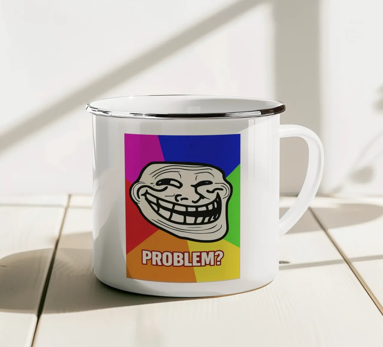 problema faccia buffa tazza in smalto da boeboe