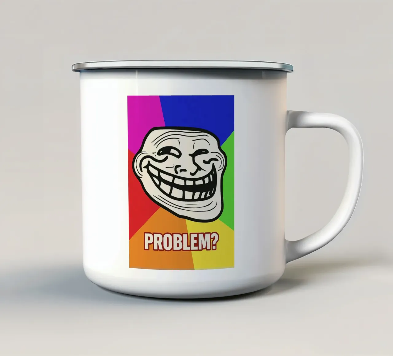 problema faccia buffa tazza in smalto da boeboe