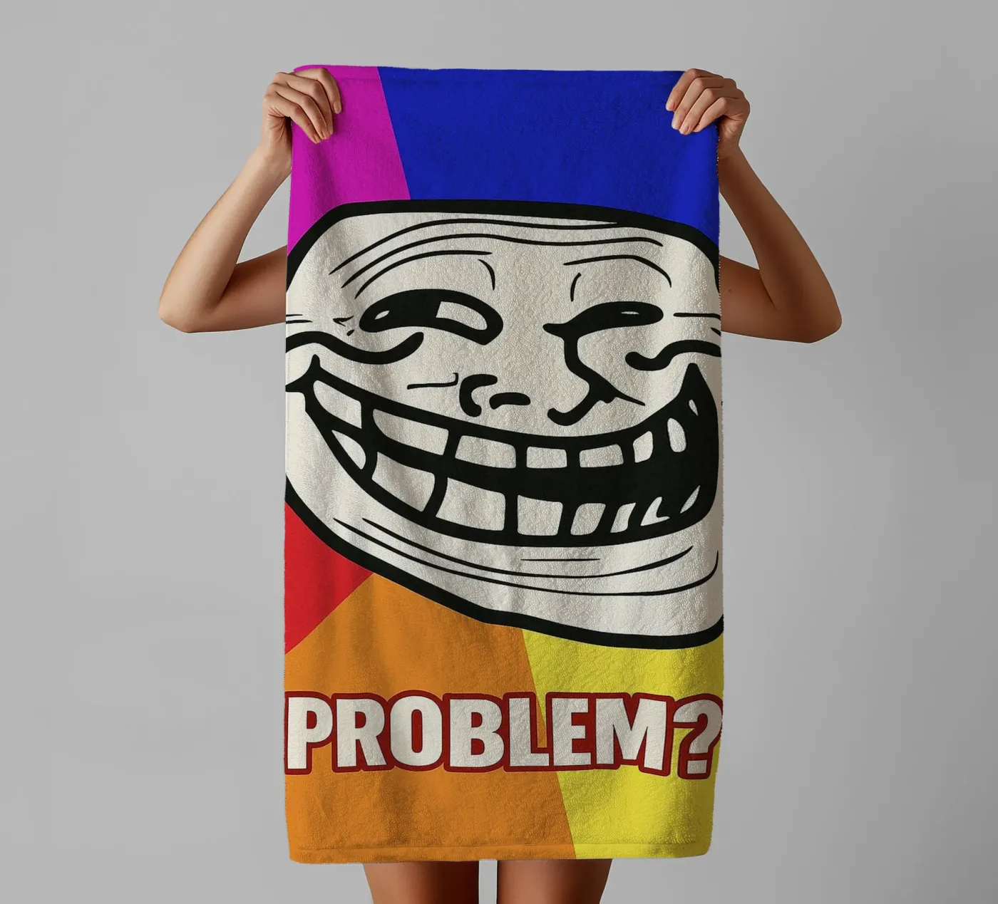 problem funny face towel by boeboe