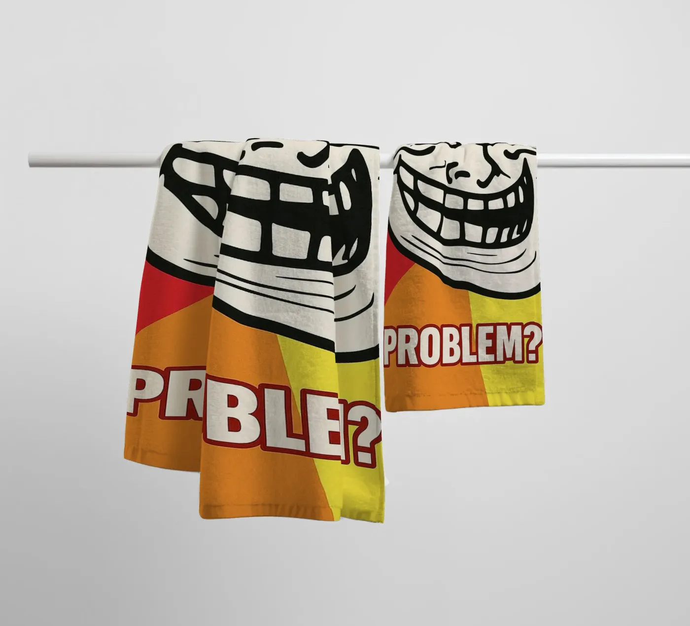 problem funny face towel by boeboe