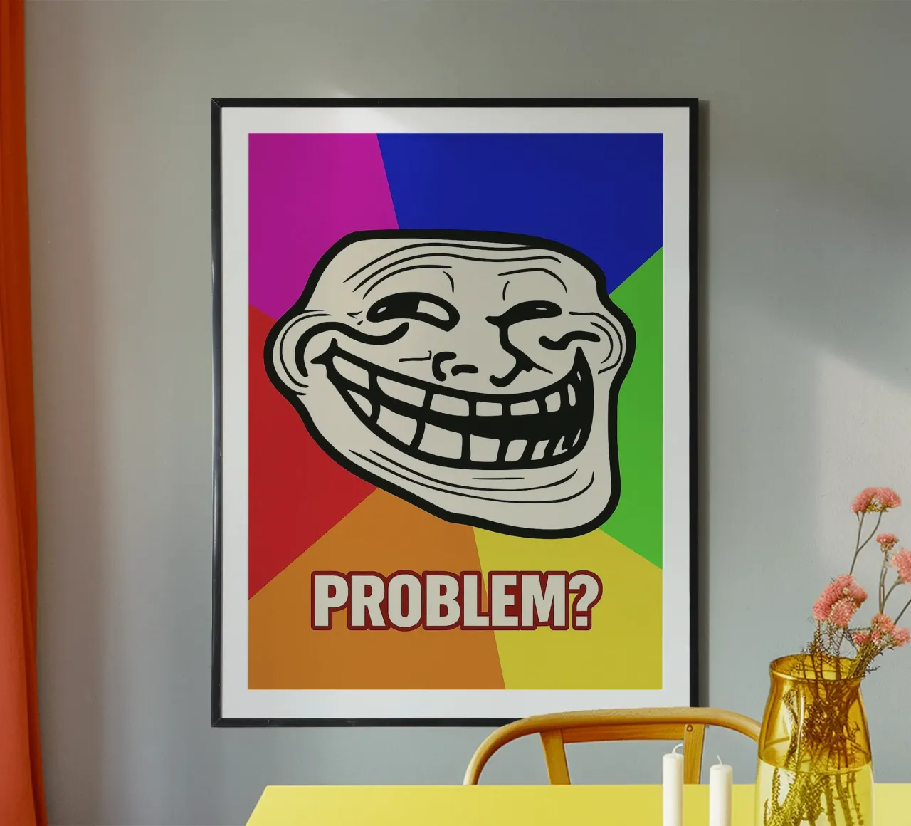 probleem grappig gezicht poster van boeboe