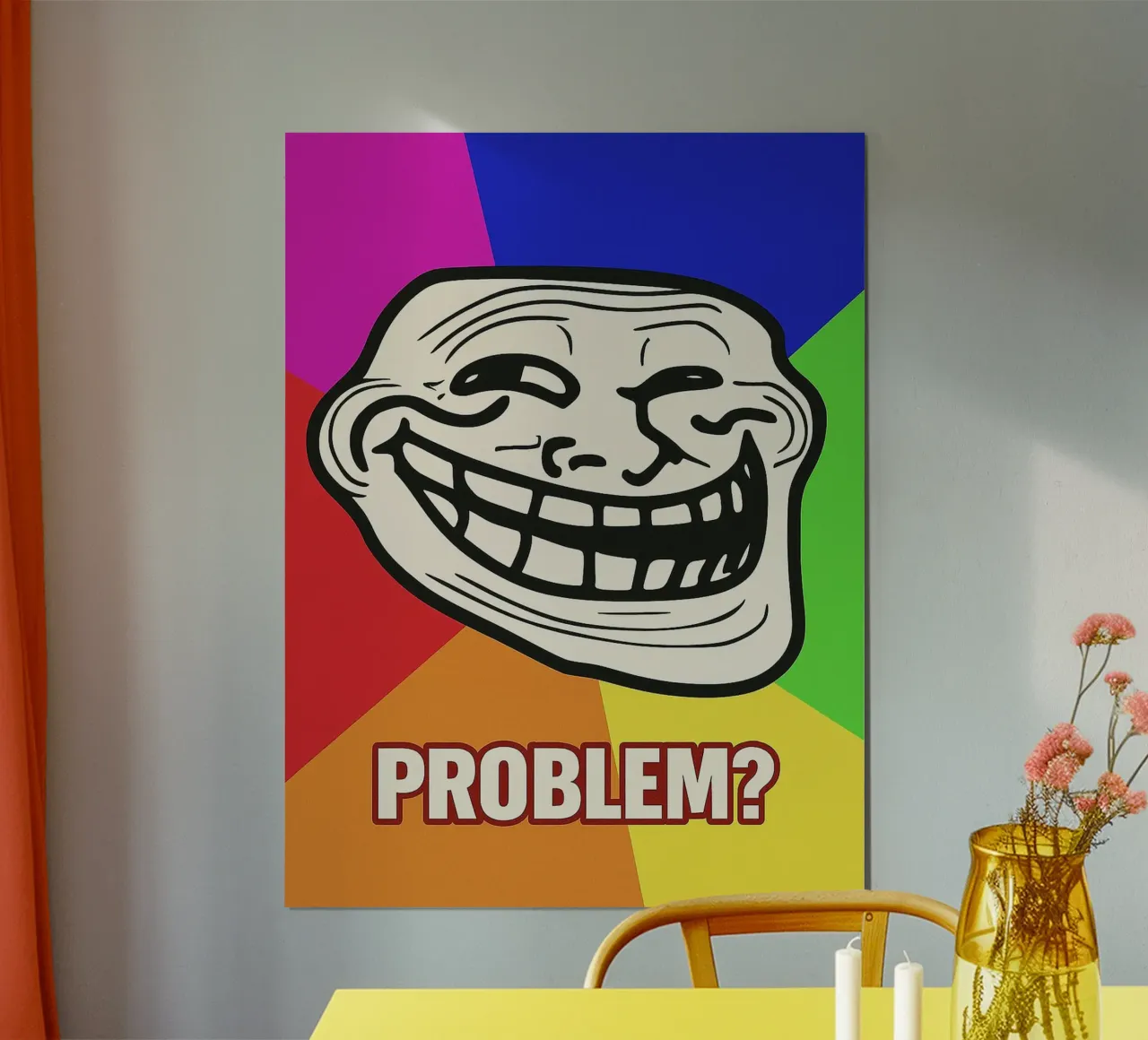 probleem grappig gezicht poster van boeboe