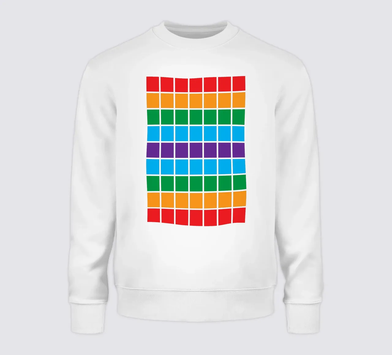 quadrato arcobaleno colore felpa da boeboe