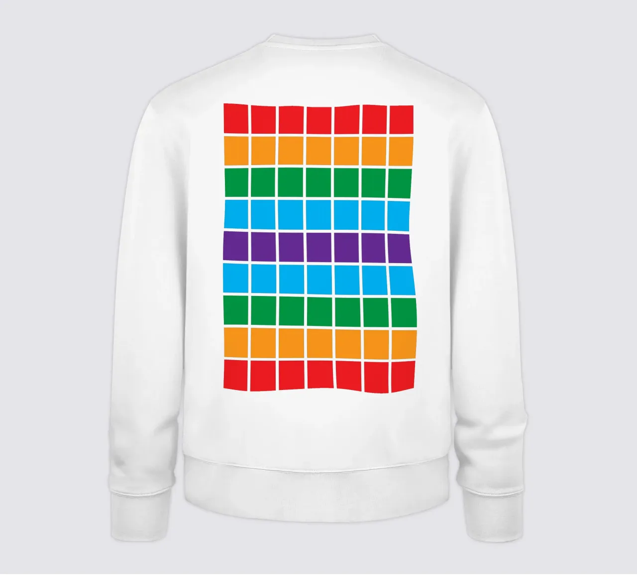 quadrato arcobaleno colore felpa da boeboe