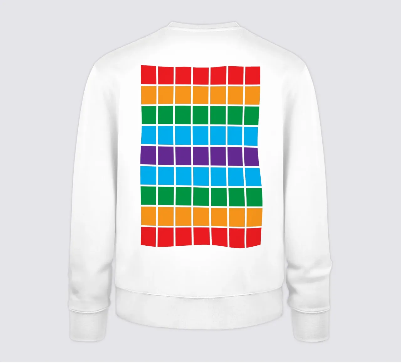 quadrato arcobaleno colore felpa da boeboe