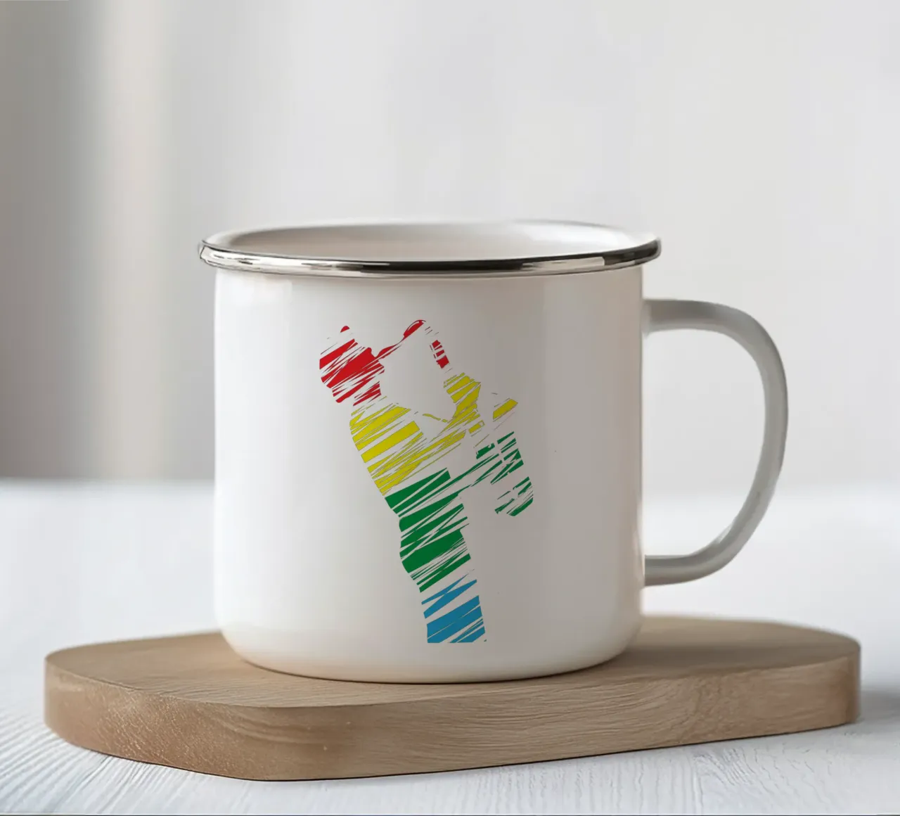 sassofonista tazza in smalto da boeboe