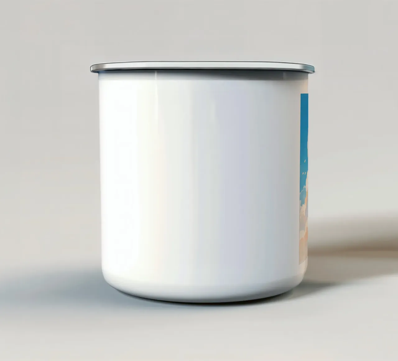 Sagoma umana che si dissolve in una soffice nuvola tazza in smalto da Slash Shop