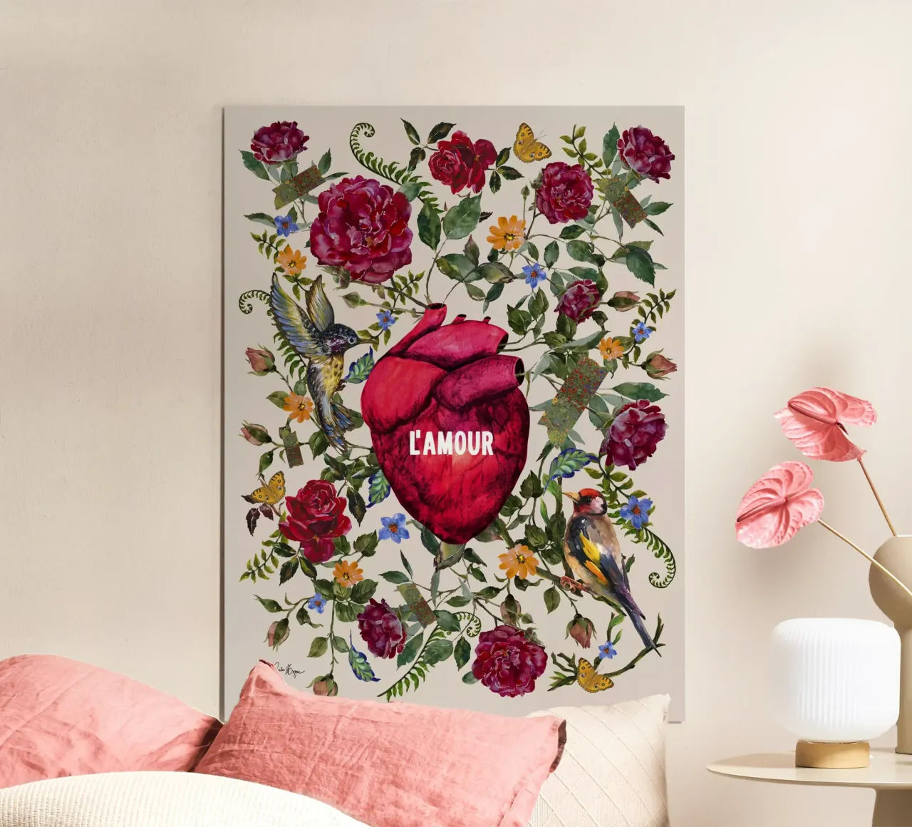 L´amour poster con telaio in alluminio da Ana Paula Hoppe