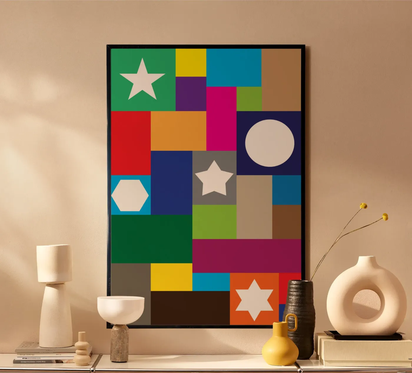 circle star square poster by boeboe