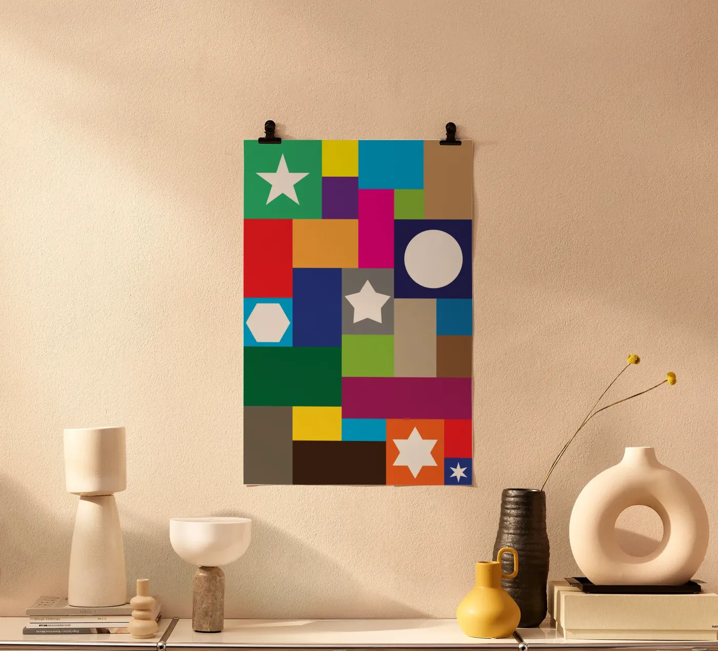 circle star square poster by boeboe